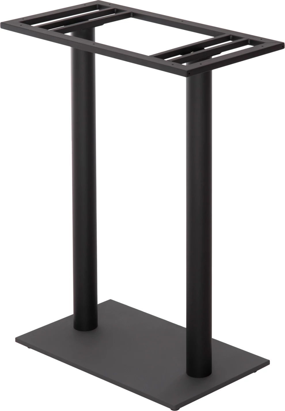 Bazë për tavolinë bar, dy këmbë, metal, ngjyrë e zezë, 80x40x108H cm