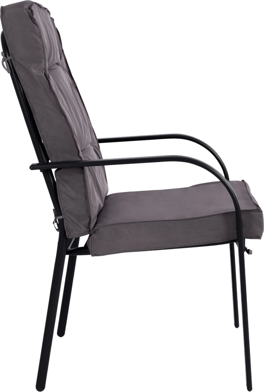 Karrige metalike Endika FH5680.01 ngjyrë gri me jastëk 60x71x105 cm