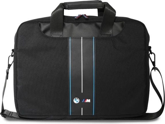 Çantë laptopi BMW BMCB15COMPVSKL, 16", najlon, vijë blu, e zezë