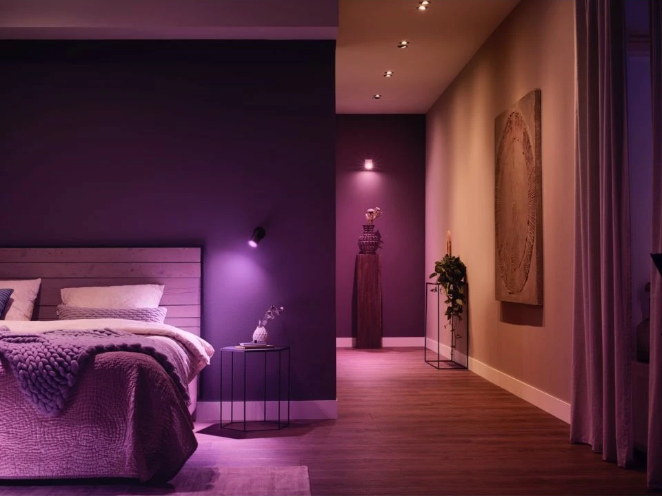 Dritë LED Philips Hue GU10, Smart, Ndryshim ngjyrash, E bardhë