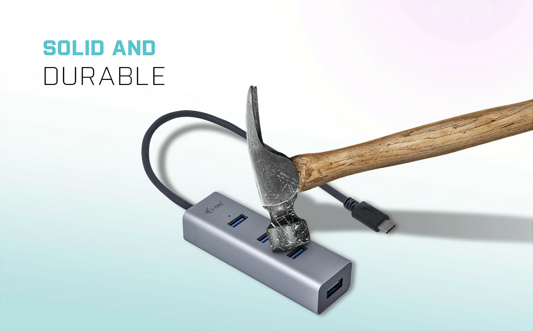 USB-C HUB I-Tec Metal 4 porta, USB 3.2 Gen 1, 5000 Mbit/s, gri