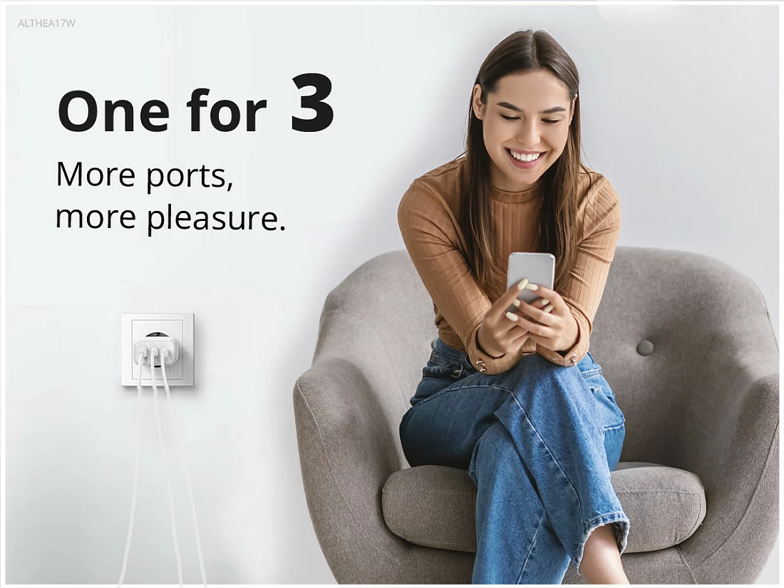 Karikues muri Conceptronic 67W GaN, 2x USB-C PD + 1x USB-A QC, me kabllo USB-C 1.5 m, i bardhë
