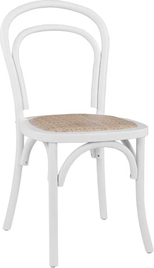 Karrige druri, tipi Vjenë, Aliyah, e grumbullueshme, prej druri ahu, ngjyrë e bardhë mat, FH8644.03, 45x54x89