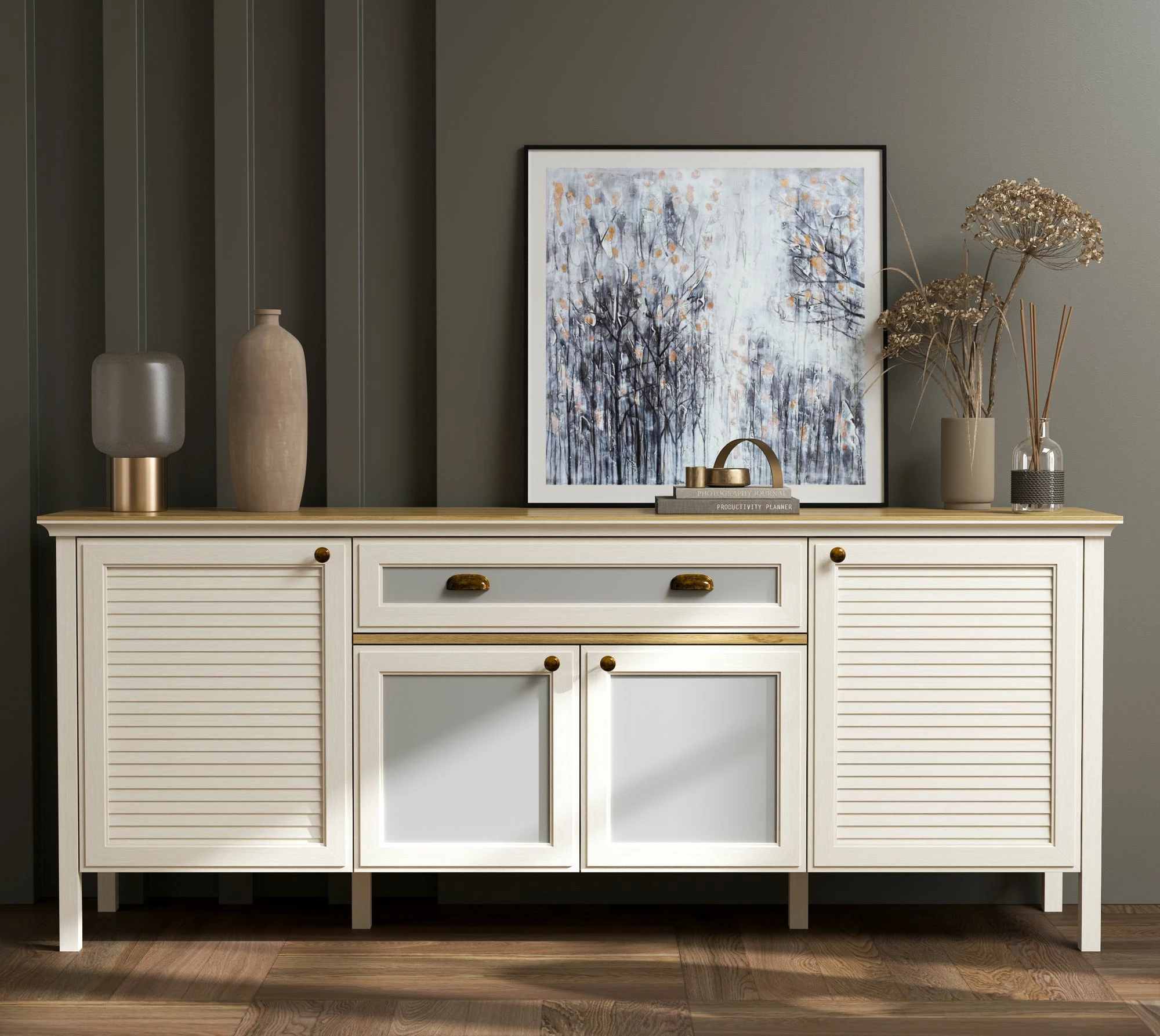 Konsol Skye Decor, FRN-21008, krem, lis, gri