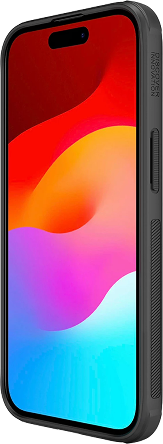 Mbështjellës Nillkin Super Frosted Shield Pro për iPhone 15, i zi