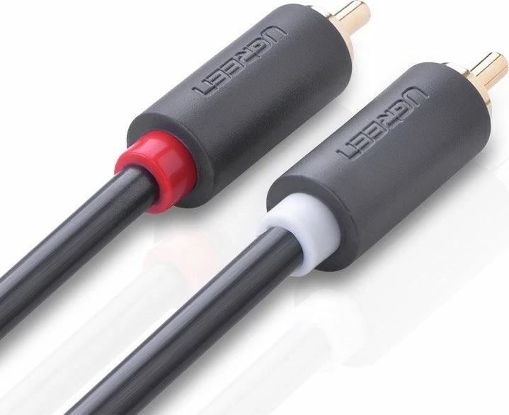 Kabl audio Ugreen 10518 2x RCA në 2x RCA 2m, gri