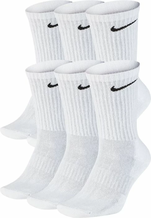 Atlete Nike Everyday Cushion Crew 6Pak për të gjithë, të bardha