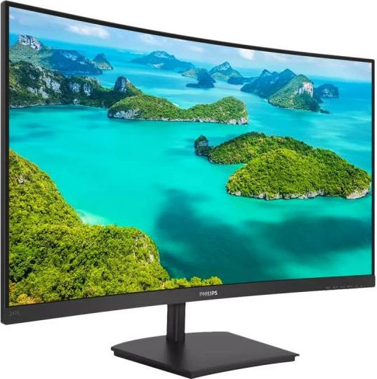 Monitor i lakuar, Philips, E Line 241E1SC/00, 24" Full HD, AMD FreeSync, Plug and Play, i zi