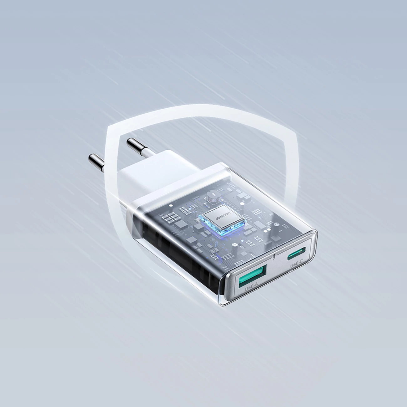Karikues muri Joyroom JR-TCF14, 20W, 2 porta USB-A/USB-C, i bardhë