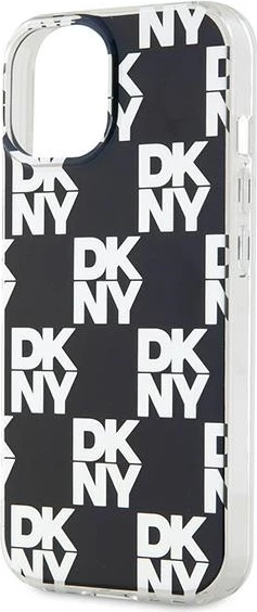 Mbështjellës DKNY IML Checkered Mono Pattern për iPhone 15/14/13, 6.1", i zi