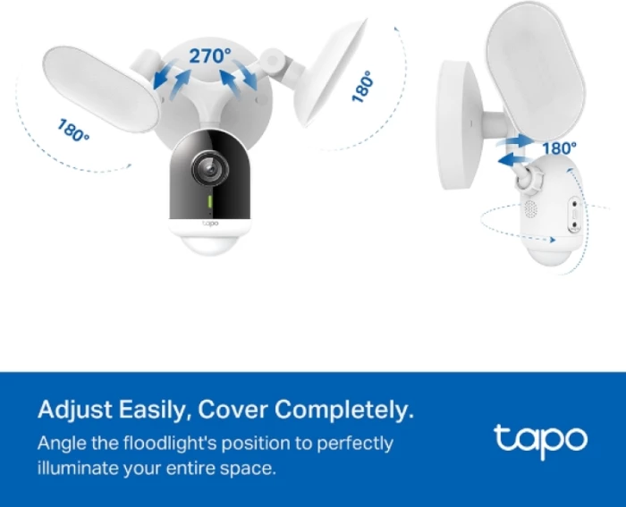 Kamerë sigurie outdoor TP-LINK Tapo C720, 2K QHD, reflektor 2800 lm, Wi‑Fi 2.4GHz, IP65, microSD deri 512GB, bardhë/zezë