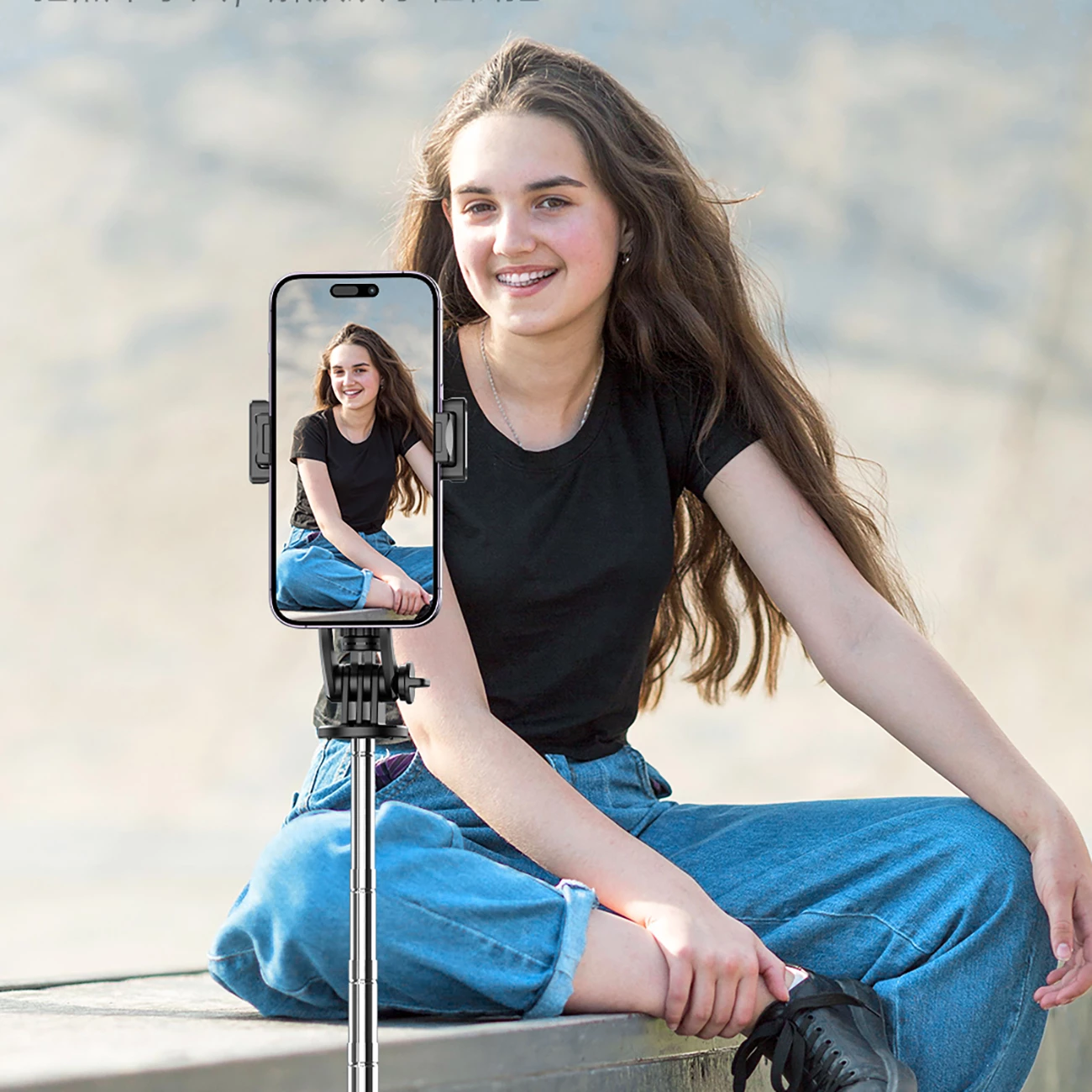 Selfie stick tripod Wozinsky WC1Y3S, 1.32m, me Bluetooth, i zi