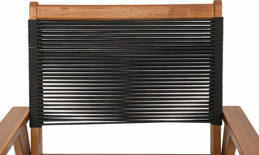 Karrige Cavo, e zezë-natyrale, litar dhe dru akacie, 67x73x85