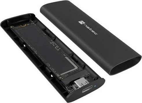 Kasë NATEC NKZ-2286 për SSD M.2, USB Type-C, e zezë