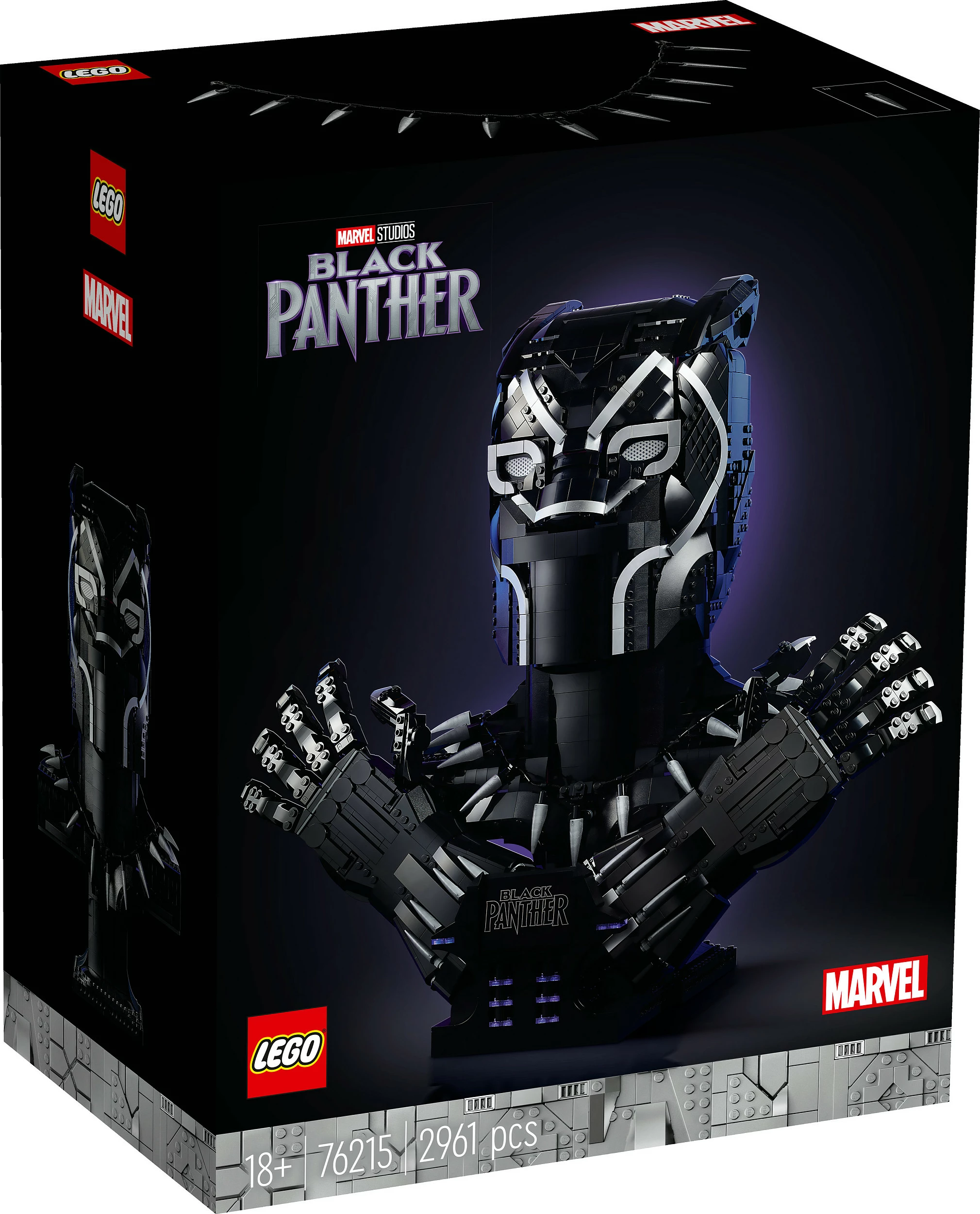 Set LEGO Marvel Black Panther 76215, 2961 pjesë, 18+, i zi