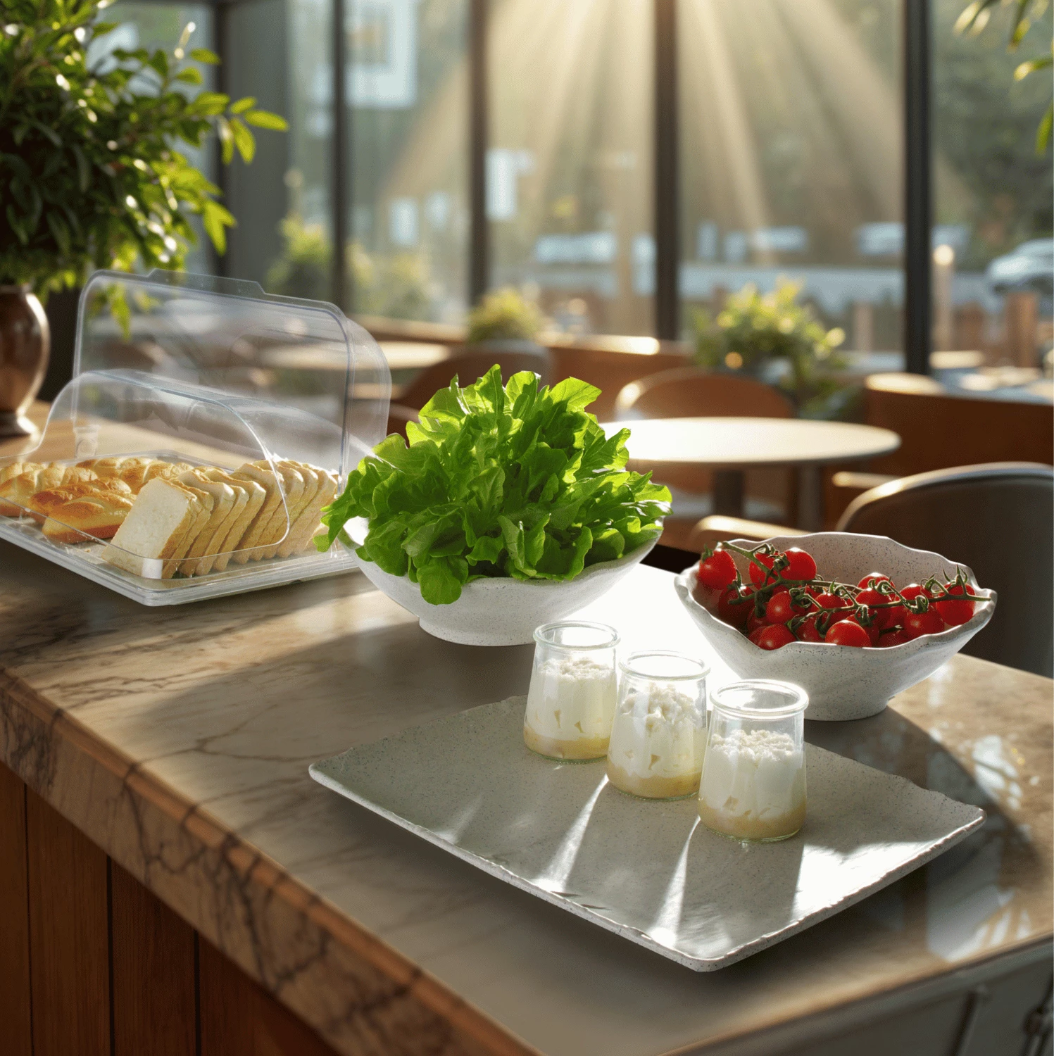 Kapak roll-top buffet Fine Dine GN 1/1 535x330x135mm polikarbonat transparent