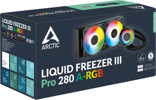 Ftohës uji AIO për procesor ARCTIC Liquid Freezer III Pro 280mm A-RGB, i zi
