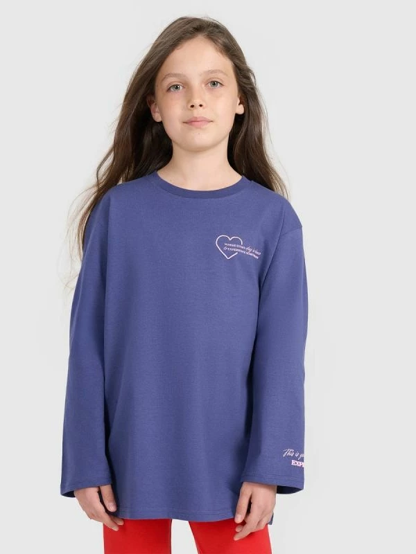 Maicë me mëngë të gjata oversized për vajza 4F [Madhësia: 140]