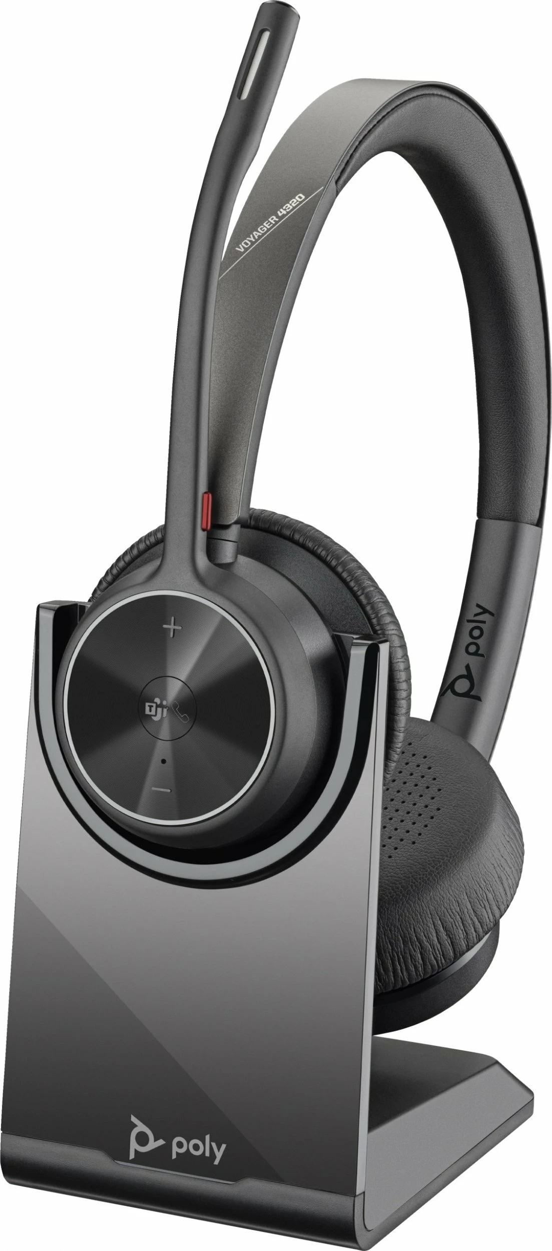Kufje me mikrofon Poly Voyager 4320 (77Z00AA) Bluetooth 5.1, over-ear, stereo, të zeza, me BT700 adapter + karikues