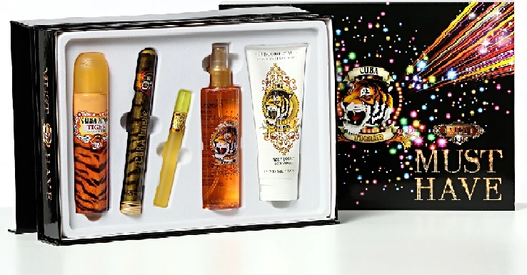 Set Eau de Toilette për femra Cuba Original Jungle Tiger 100ml + 35ml + 15ml + 200ml + 200ml