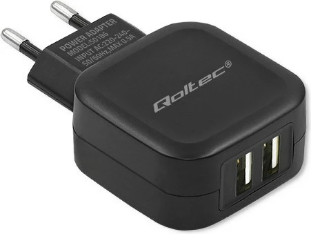 Karikues Qoltec 50186, 17W, 5V, 3.4A, 2xUSB