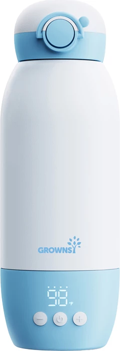 Ngrohës qumështi portativ Grownsy T6 600 ml bardhë/blu