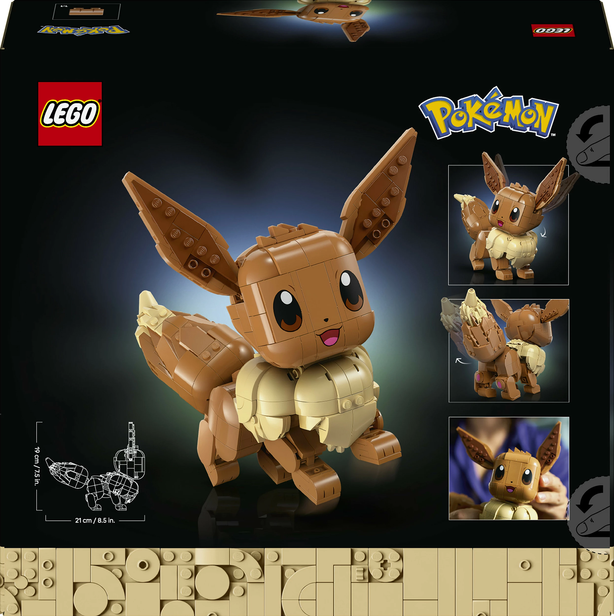 Set ndërtimi LEGO Pokémon Eevee (Evoli) 72151, 587 copë, 18+, Multicolor