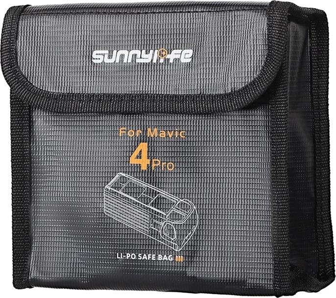 çantë sigurie baterish 3x, Sunnylife, M4P-DC011, për DJI Mavic 4 Pro, 1.4 L, e zezë