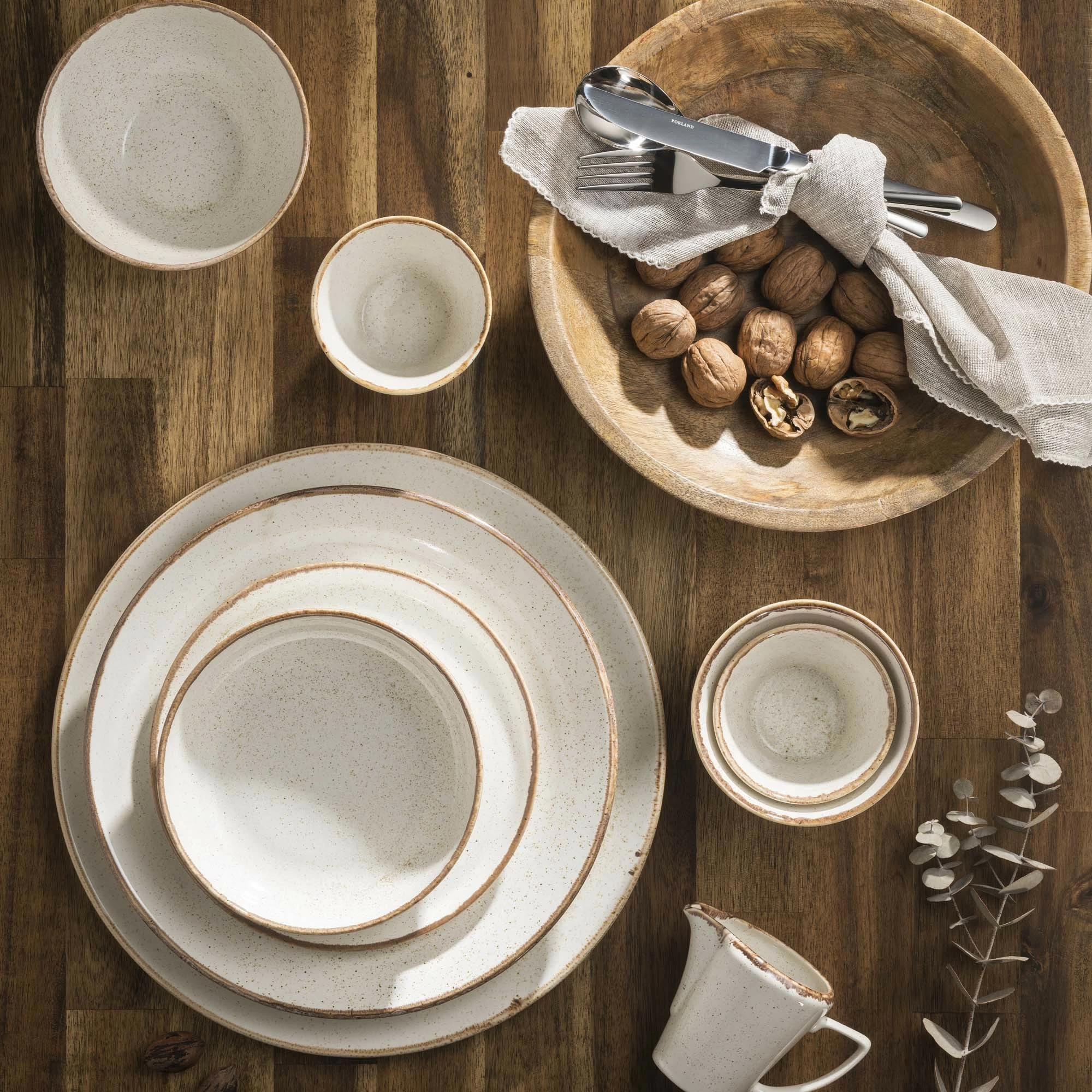 Nënfilxhan porcelani Porland Seasons Sand 120 mm, krem-bezh, set 6 copë