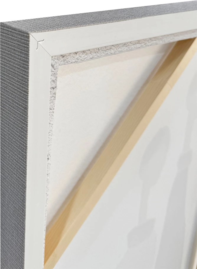 Pikturë dekorative TRINITY, kanavacë, ngjyrë off white, gri guri, gri, 80x120x4cm