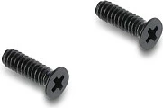 Adapter DC panel-mount DeLOCK 5.5x2.1mm femër në 5.5x2.1mm mashkull, i zi