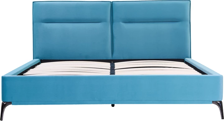 Krevat dopio Ikina kadife ngjyrë petrol 160x200cm