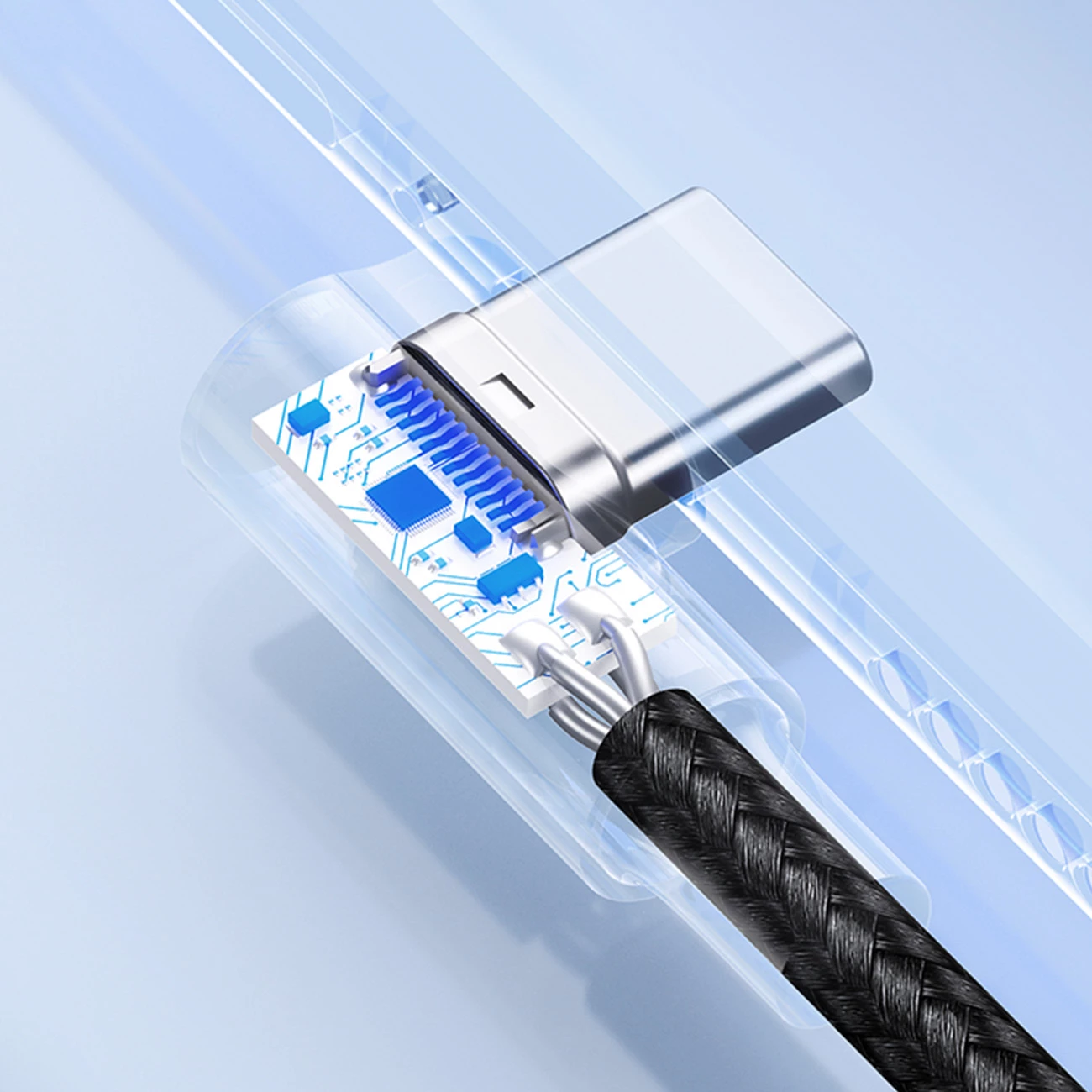 Kabllo Ugreen USB C në USB 2.0, 3m, 3A, kënd 90°, e zezë