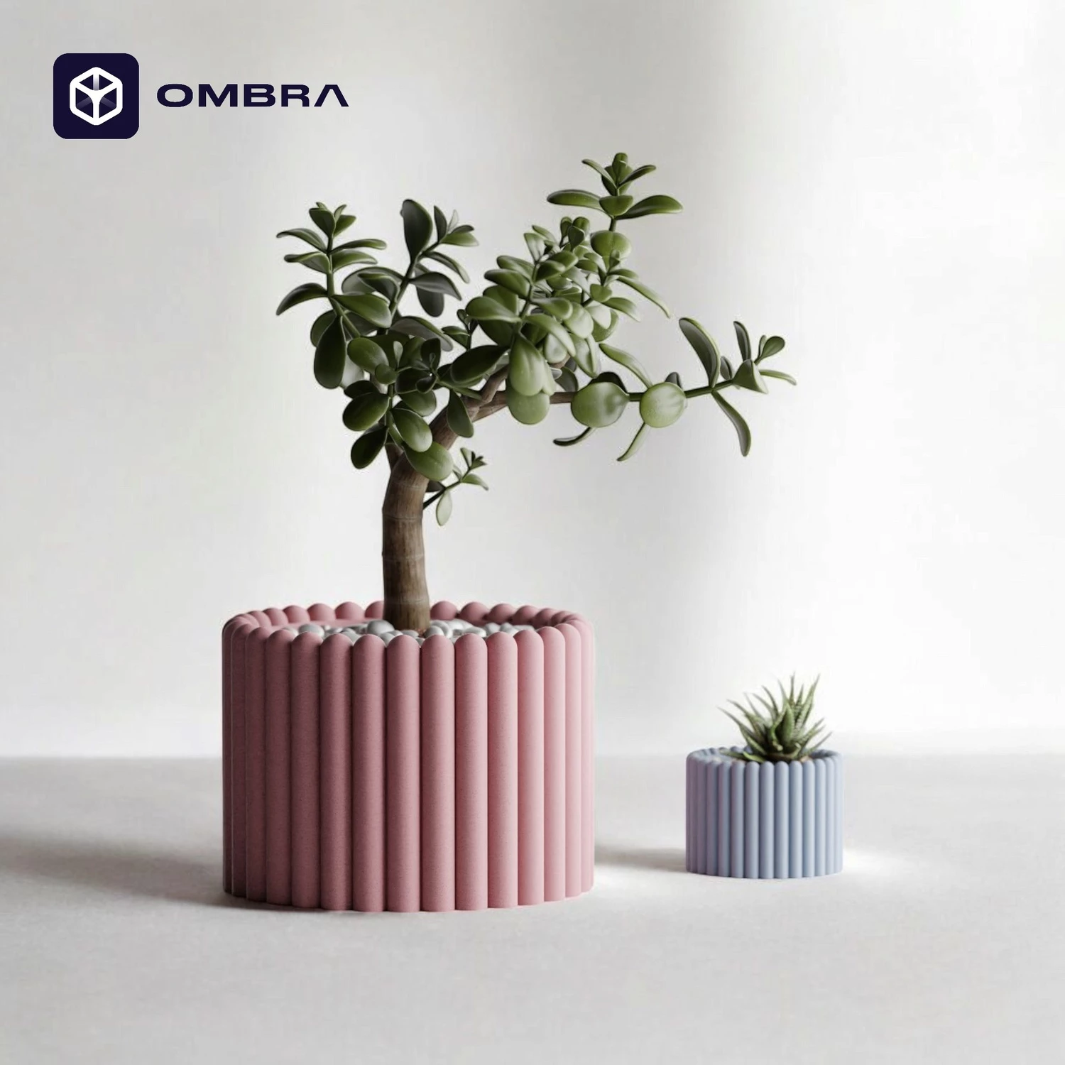 Vazo dekorative për bimë, madhësia M, rozë