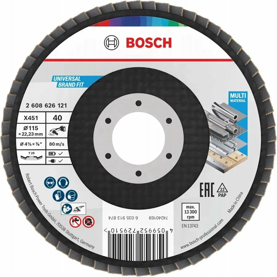 Disk flap Bosch X451 125 mm T27 G40