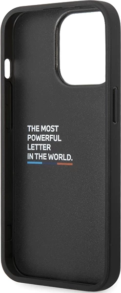Mbështjellës BMW Leather Carbon për iPhone 13 Pro Max, 6.7", i zi