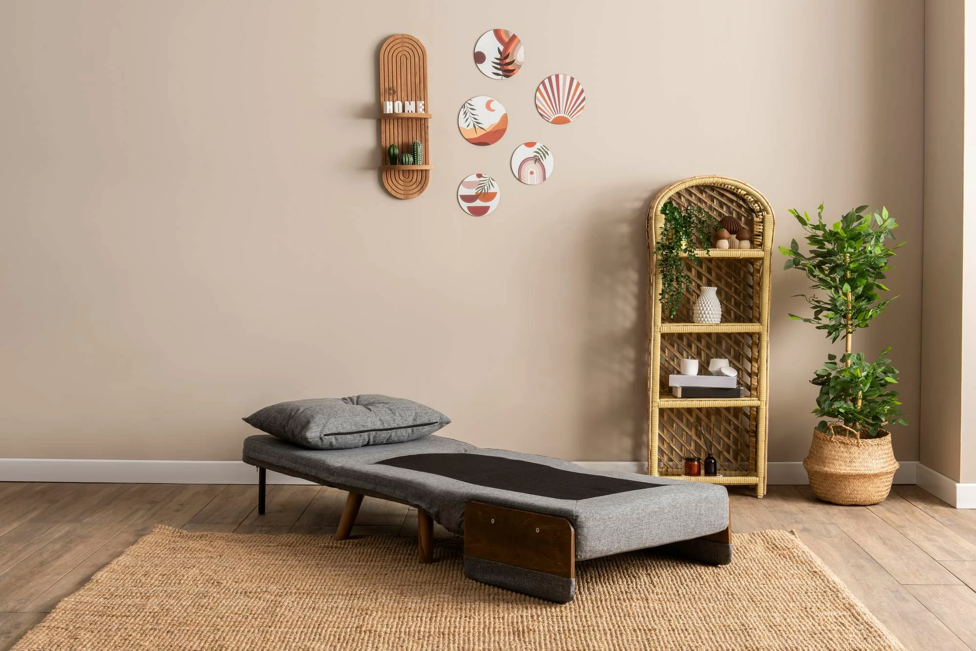 Krevat-karrige një vendës, Atelier del Sofa, Cosmo Single, gri e çelët