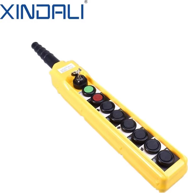 Taster me kuti XCD-64K, 8 butona komandues + 1 emergjent + 1 çelës selektor