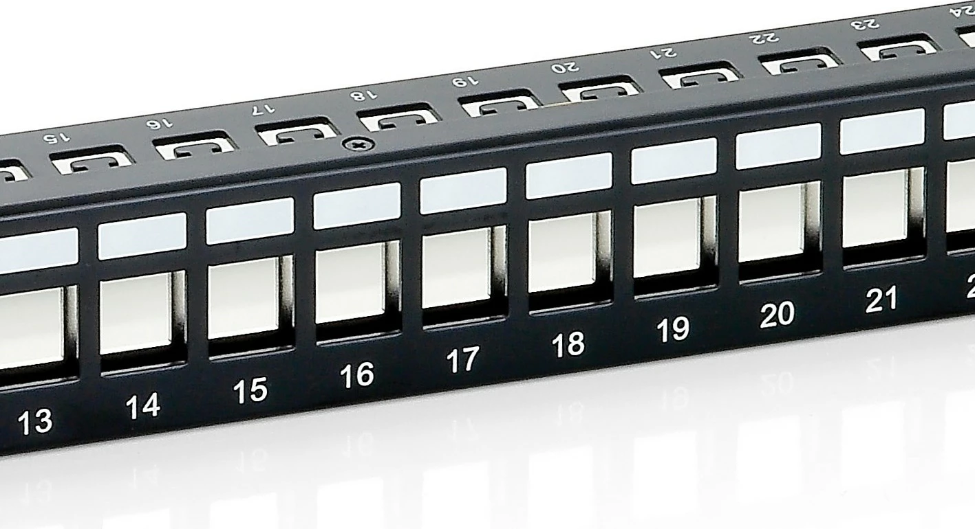 Patch panel Equip 24-port Cat6, 1U, rack mounting, i zi