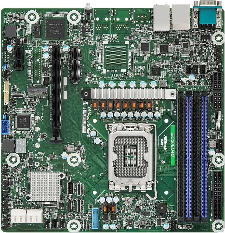 Pllakë amë ASRock EC266D4U, micro ATX, Socket 1700, DDR5, për servera