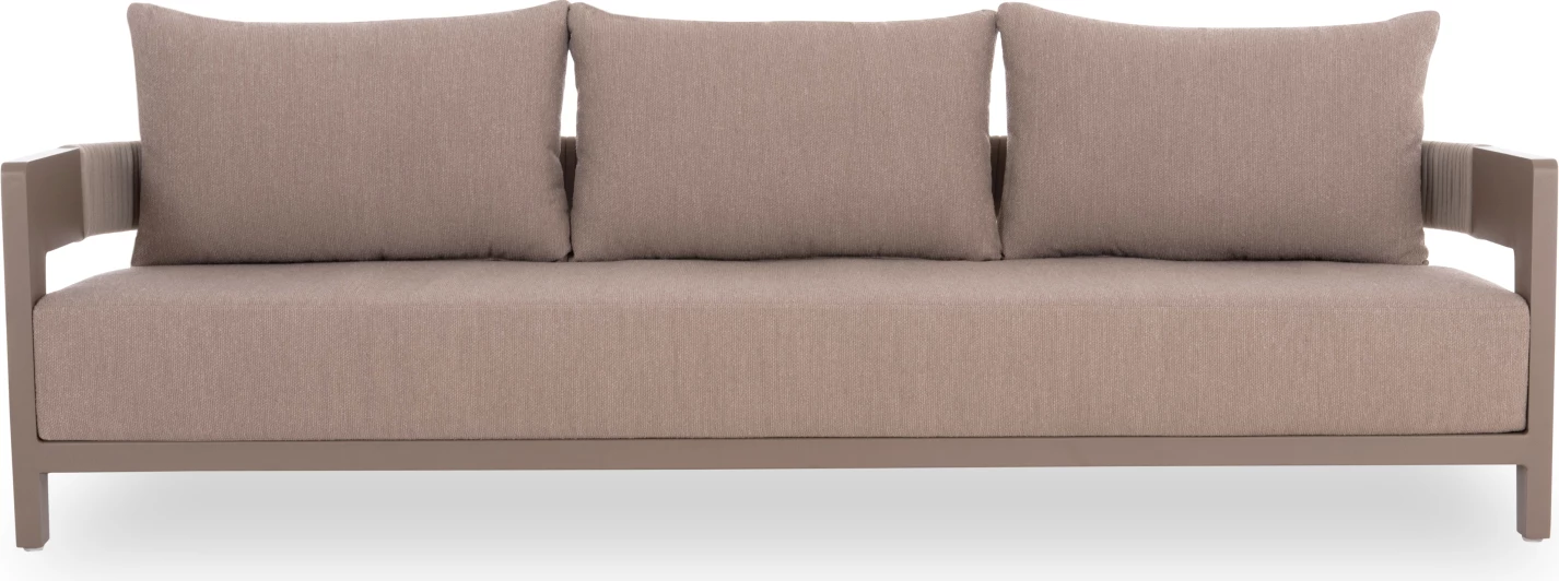 Sofa 3-vendëshe për terasë Absolution CD6511.02, alumin-litar, jastëkë bezhë, 240x80x82 cm