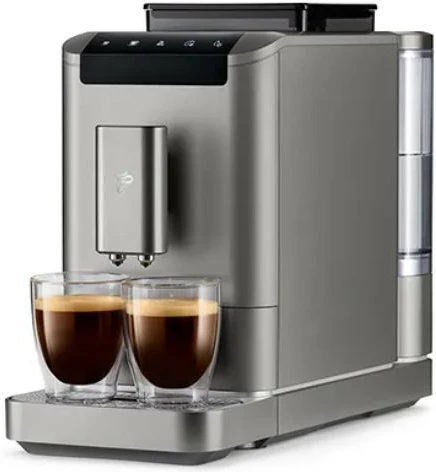 Ekspres kafeje automatik, Tchibo, Esperto2 Caff 618791, 19 bar, mulli çeliku konik, depozitë ujit 1.4L, kontejner kokrrash 300g, Silver