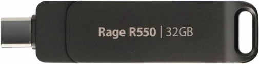 USB flash drive Patriot Rage R550 32GB USB 3.2 Gen.1 + USB-C 100MB/s e zezë