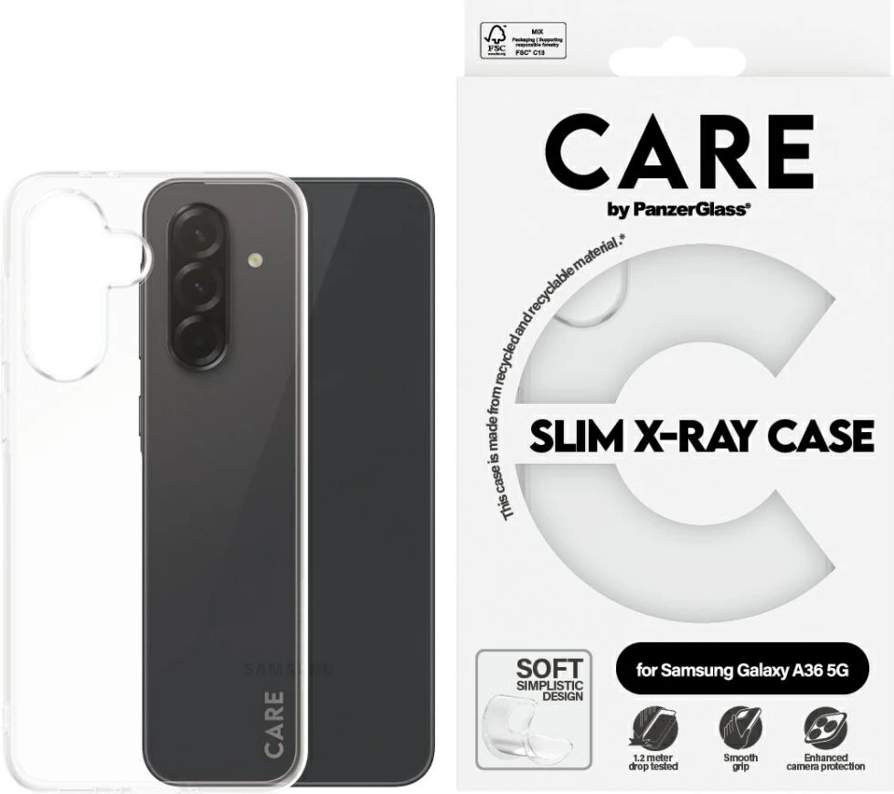 Mbështjellës PanzerGlass CARE Fashion X-Ray për Samsung Galaxy A36 5G, Transparent