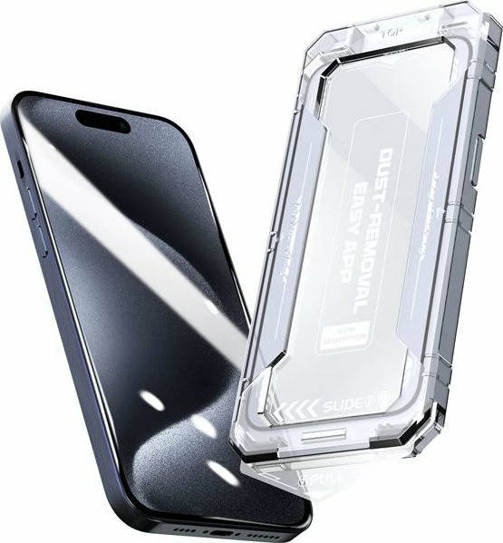 Xham mbrojtës Mobile Origin për iPhone 16 Pro, me aplikator, 9H, 0.33 mm, full cover, i verdhë