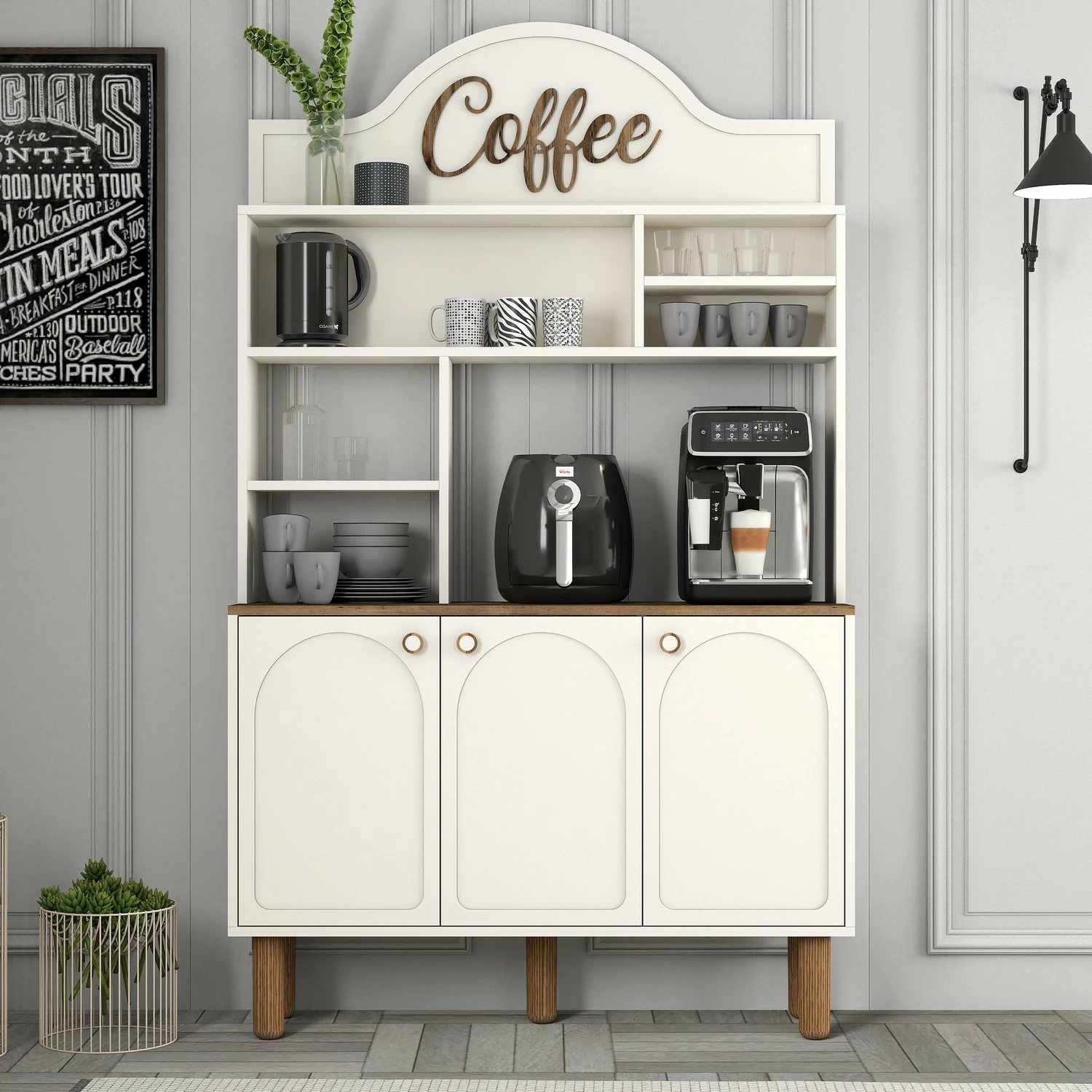 Dollap për kafe, krem, Skye Decor, Bohem 861