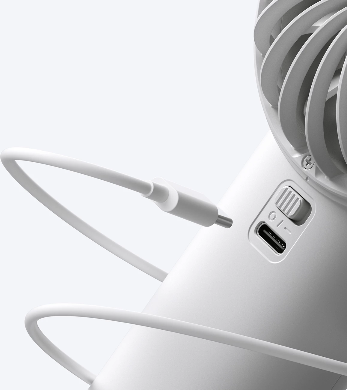 Ventilator dore Jisulife Life4 3600mAh USB-C, 5 shpejtësi, gri, me kabllo