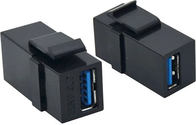 Adapter USB-A femër në USB-A femër VALUE 25.99.8207, flat, i zi