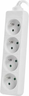 Zgjatues rryme Lanberg PS0-04E-0150-W 1.5 m, 4 priza, me tokëzim, i bardhë