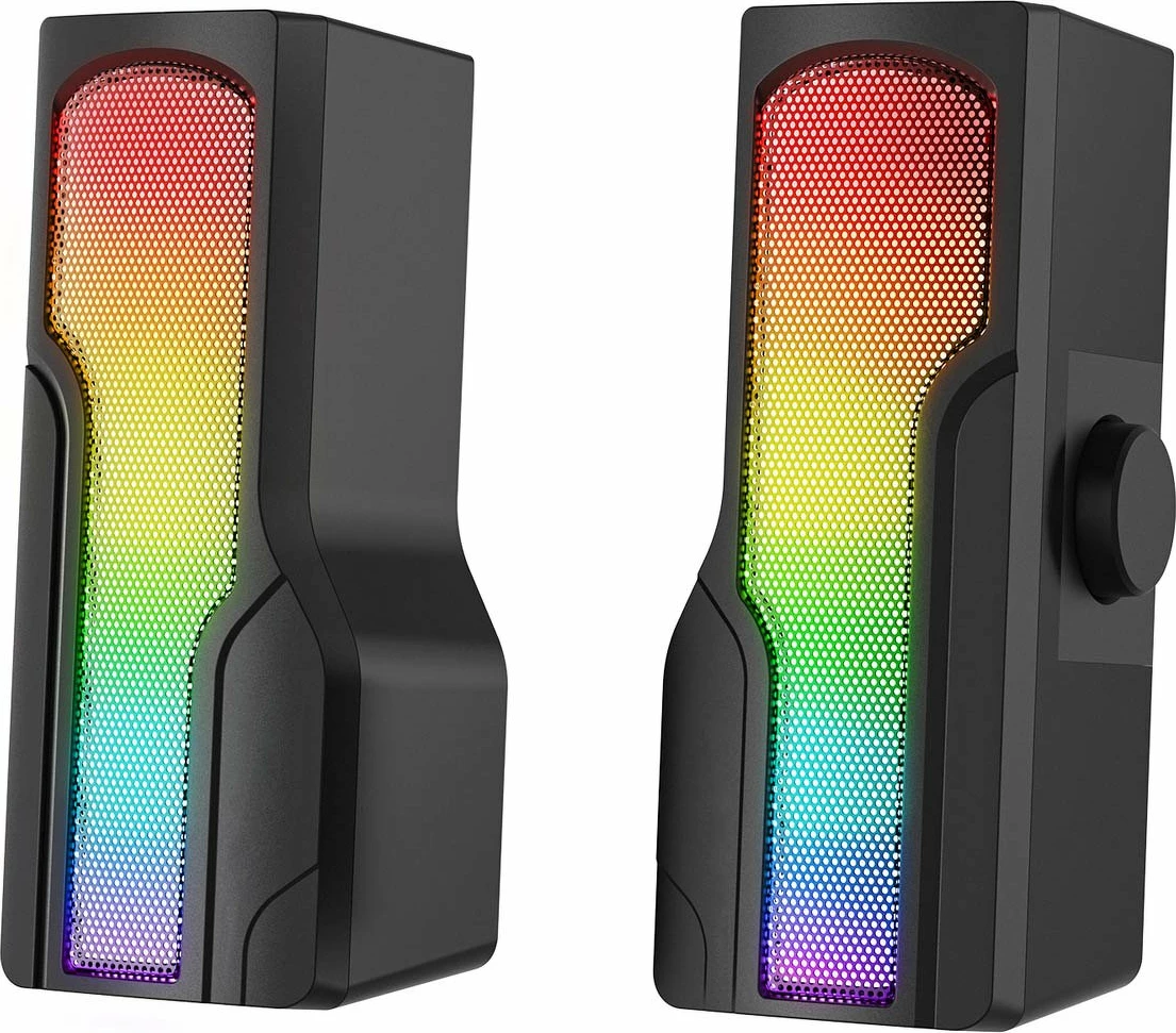 Altoparlantë gaming Rampage Arty X13 2.0 Bluetooth, RGB, USB 5V, të zeza